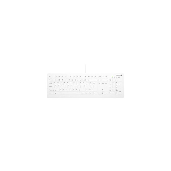 7061112753645 - Active Key AK-C8112 - keyboard - wipe disinfection flat key profile IP68 - 100% full size - QWERTZ - German - white Input Device - Tastaturen - Deutsch - Weiss