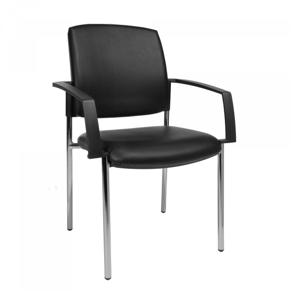 4014296755229 - Besucherstuhl Medical 10 schwarz   chrom mit Armlehnen 4-Fuß-Gestell 4014296755229 Topstar