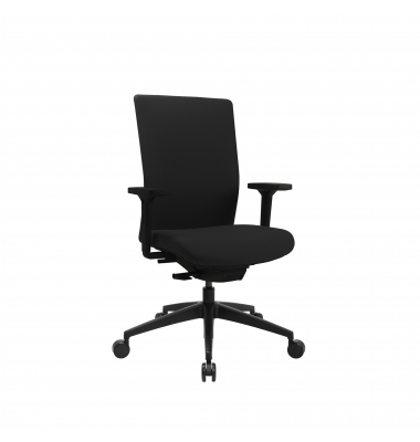 B&uuml;rodrehstuhl Sitness AirWork (P) AGR, schwarz / schwarz, mit Armlehnen, bis 110kg, ohne Kopfst&uuml;tze