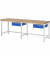 RAU Werkbank 2500x700x840-1040mm 2xSchublade-TA l.gre.bl