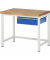 RAU Werkbank 1000x700x840-1040mm 1xSchublade-TA l.gre.bl