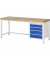 RAU Werkbank 2000x700x840-1040mm 4xSchublade-TA l.gre.bl