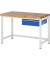 RAU Werkbank 1250x700x840-1040mm 1xSchublade-TA l.gre.bl