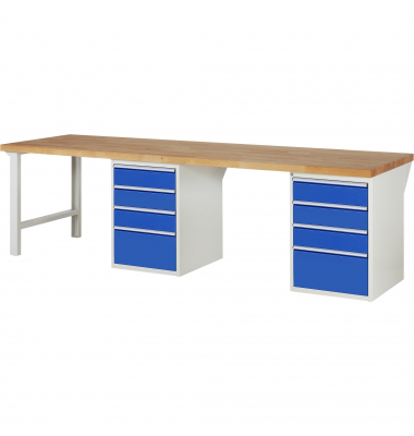 RAU Werkbank 3000x900x890mm 20xSchublade-TA l.gre.bl