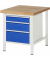 RAU Werkbank 750x900x840-1040mm 3xSchublade-TA l.gre.bl
