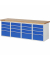 RAU Werkbank 2500x900x890mm 16xSchublade-TA l.gre.bl