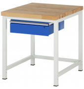 RAU Werkbank 750x900x840-1040mm 1xSchublade-TA l.gre.bl