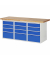 RAU Werkbank 2000x700x890mm 12xSchublade-TA l.gre.bl