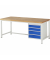 RAU Werkbank 2000x900x840-1040mm 4xSchublade-TA l.gre.bl