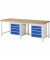 RAU Werkbank 2500x900x840-1040mm 8xSchublade-TA l.gre.bl