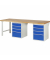 RAU Werkbank 2500x900x890mm 8xSchublade-TA l.gre.bl