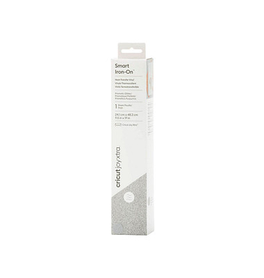Joy Xtra Smart Iron-On Glitzer Aufbügelfolie silber 24,1 x 48,3 cm,  1 Rolle