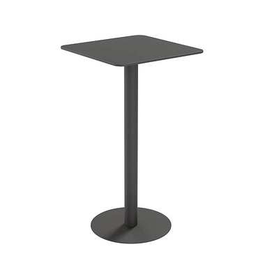 Stehtisch CROSS 110cm (H), 60x60cm (BxT), quadratisch, schwarz / schwarz