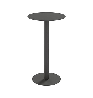 Stehtisch CROSS TRCROS60H.01 110cm (H), Ø 60cm (BxT), rund, schwarz / schwarz