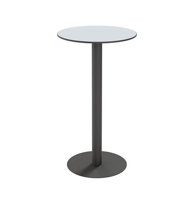 Stehtisch CROSS TRCROS60H.02 110cm (H), Ø 60cm (BxT), rund, grau / schwarz