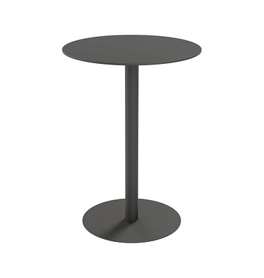Stehtisch CROSS TRCROS80H.01 110cm (H), Ø 80cm (BxT), rund, schwarz / schwarz