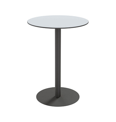 Stehtisch CROSS TRCROS80H.02 110cm (H), Ø 80cm (BxT), rund, grau / schwarz