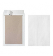 Versandtaschen 10901049 mit Papprückwand, B4, ohne Fenster, haftklebend, 120g, weiß