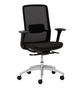 Bürostuhl, 2482 Stoff schwarz, Gestell alu
