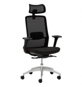 Bürostuhl, 2482_KS Stoff schwarz, Gestell alu