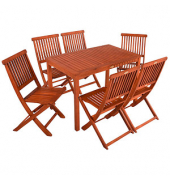Sitzgruppe AngwinPittsburgh, natur Holz, 7-teilig