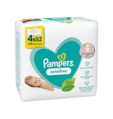 Feuchtt&uuml;cher 8001841062624, Sensitive, 1-lagig, 30x30cm