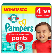 Windeln premium protection™ Monatsbox Größe Gr.4 (9-15 kg) für Babys und Kleinkinder (4-18 Monate)