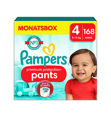 Windeln premium protection™ Monatsbox Größe Gr.4 (9-15 kg) für Babys und Kleinkinder (4-18 Monate)