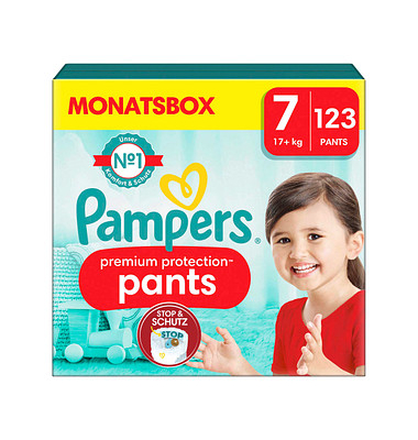 Windeln premium protection™ Monatsbox Größe Gr.7 (17+ kg) für Kids und Teens (4-12 Jahre)