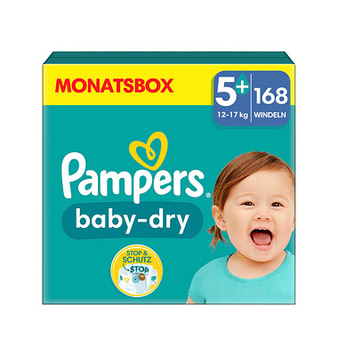 Windeln baby-dry™ Monatsbox Größe Gr.5 (12-17 kg) für Babys und Kleinkinder (4-18 Monate)