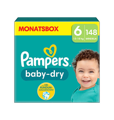 Windeln Baby Dry XL, Gr&ouml;&szlig;e 6 (13-18 kg)