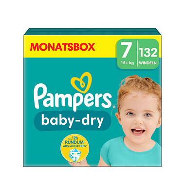Windeln baby-dry™ Monatsbox Größe Gr.7 (15+ kg) für Kids und Teens (4-12 Jahre)
