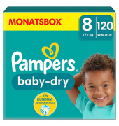 Windeln baby-dry™ Monatsbox Größe Gr. 8 (17+ kg) für Kids und Teens (4-12 Jahre)