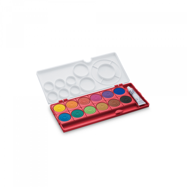 Lamy Farbkasten aquaplus, 1222609, Deckfarbe, 12 Farben, farbig sortiert 4014519674887 Lamy