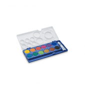 Farbkasten aquaplus, 1222610, Deckfarbe, 12 Farben, blau