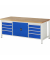 RAU Werkbank 2000x900x840-1040mm 8xSchublade-TA 1xTür l.gre.bl