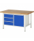 RAU Werkbank 1500x900x840-1040mm 3xSchublade-TA 1xTür l.gre.bl