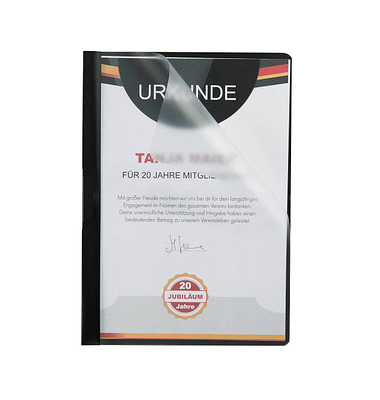 Klemmhefter 038-2345-004-07, A4 schwarz, f&uuml;r ca. 30 Blatt, Polypropylen (PP)