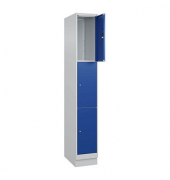 Schließfachschrank Classic PLUS enzianblau, lichtgrau 080020-103 S10003, 3 Schließfächer 30,0 x 50,0 x 195,0 cm