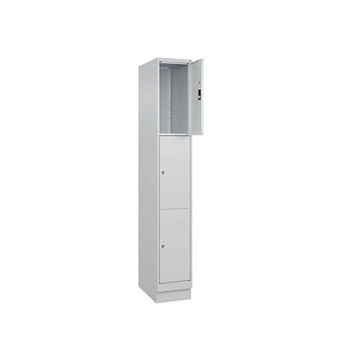 Schließfachschrank Classic PLUS lichtgrau 080020-103 S10009, 3 Schließfächer 30,0 x 50,0 x 195,0 cm
