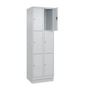 Schließfachschrank Classic PLUS lichtgrau 080020-203 S10009, 6 Schließfächer 60,0 x 50,0 x 195,0 cm