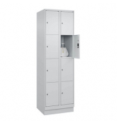 Schließfachschrank Classic PLUS lichtgrau 080020-204 S10009, 8 Schließfächer 60,0 x 50,0 x 185,0 cm