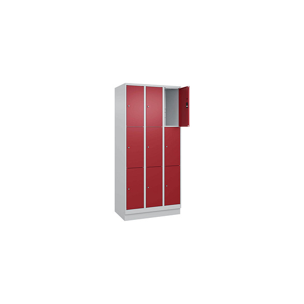 4066681684218 - Schließfachschrank Classic PLUS lichtgrau rubinrot 080020-303 S10001 9 Schließfächer 900 x 500 x 1950 cm 4066681684218 C+P- 4066681684218 - Schließfachschrank Classic PLUS lichtgrau rubinrot 080020-303 S10001 9 Schließfächer 900 x 500 x 1950 cm 4066681684218 C+P-