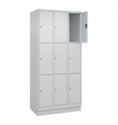 Schließfachschrank Classic PLUS lichtgrau 080020-303 S10009, 9 Schließfächer 90,0 x 50,0 x 195,0 cm