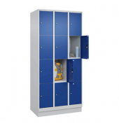 Schließfachschrank Classic PLUS enzianblau, lichtgrau 080020-304 S10003, 4 Schließfächer 90,0 x 50,0 x 185,0 cm