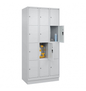 Schließfachschrank Classic PLUS lichtgrau 080020-304 S10009, 4 Schließfächer 90,0 x 50,0 x 185,0 cm