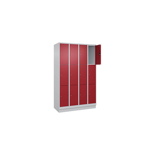 4066681685116 - Schließfachschrank Classic PLUS lichtgrau rubinrot 080020-403 S10001 12 Schließfächer 1200 x 500 x 1950 cm 4066681685116 CP 4066681685116 - Schließfachschrank Classic PLUS lichtgrau rubinrot 080020-403 S10001 12 Schließfächer 1200 x 500 x 1950 cm 4066681685116 CP