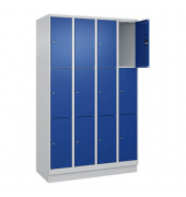 Schließfachschrank Classic PLUS enzianblau, lichtgrau 080020-403 S10003, 12 Schließfächer 120,0 x 50,0 x 195,0 cm
