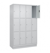 Schließfachschrank Classic PLUS lichtgrau 080020-403 S10009, 12 Schließfächer 120,0 x 50,0 x 195,0 cm