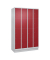 Schließfachschrank Classic PLUS lichtgrau, rubinrot 080020-404 S10001, 16 Schließfächer 120,0 x 50,0 x 185,0 cm